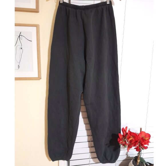 NWT Joah Brown Women's Acid Wash Black sz Small Medium Baggy Sweat Pants - Picture 3 of 7